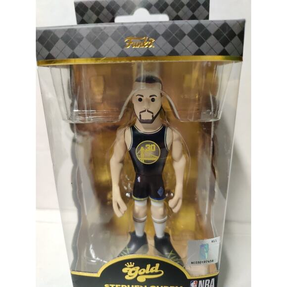 Funko Gold Stephen Curry Blue Yellow Jersey - Premium Vinyl Figure NBA Warriors - Picture 2 of 10